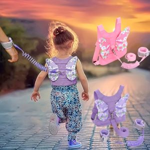 Harness Leash Anti-lost Wrist Link Set, Butterfly Harnesses With Leash, Cute Leash, Walking Assistant Wristband Strap