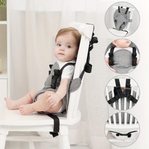 Portable Travel Harness Seat for Baby High Chair - Adjustable Straps, Safe and Secure Feeding Accessory for Toddlers, Must-Have Travel Essential