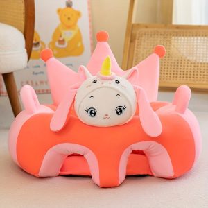 1pc Toddler Pinch Call Rabbit Low Heavy Heart Chair, Anti-fall Cartoon Learning Seat Chair