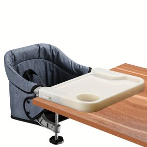 Hook On High Chair With Removable Dining Tray, Folding Portable Clip On Table High Chair, Baby Chair With Storage Bag For Indooru002FOutdoor