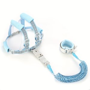 2 In 1 Toddler Harness Leashes, Reflective Safety Harnesses With Anti-lost Wrist Link, Walking Safety Harness