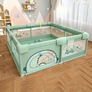 Playpen, Little Hedgehog Baby Playpen, Baby Playpen With Gate Indoor And Outdoor Children's Activity Center With Non-Slip Base