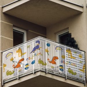 Goldcolin Kids' Safety Net Set - Colorful Printed, Lead-Free Polyester For Stairs & Balconies, Ages 6-8